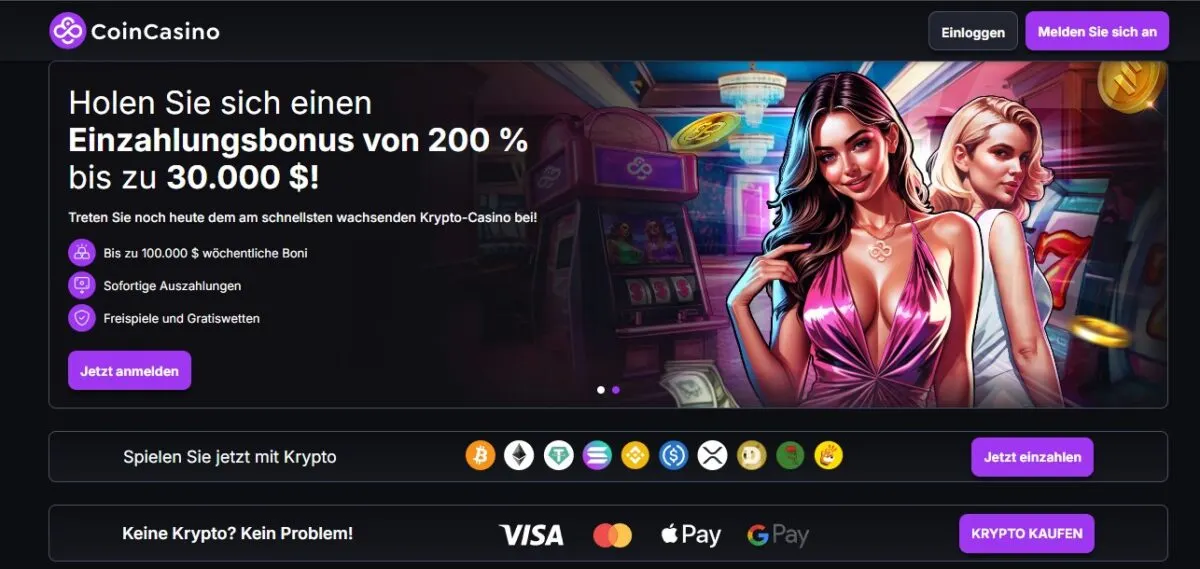 CoinCasino – Neues Krypto-Casino mit XXL-Bonus für Österreich